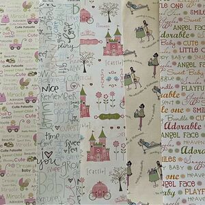 Expecting Mother and Baby Girl Scrapbook & Card-making Paper (18 Sheets)
